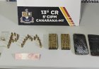 Mulher é presa com drogas e 124 munições de 9mm no Bairro Panorama, em Canarana