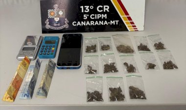 POLÍCIA MILITAR PRENDE TRAFICANTE DURANTE OPERAÇÃO TOLERÂNCIA ZERO EM CANARANA