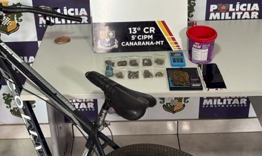 FURTO DE BICICLETA TERMINA EM PRISÃO POR TRÁFICO E RECEPTAÇÃO NO JARDIM TROPICAL