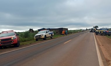 Motorista morre após colisão entre carreta e trator na BR-158 em Canarana