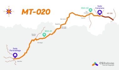 CS Rodovias assume operação das MT-020 e MT-326 e anuncia investimentos para melhorar logística na região