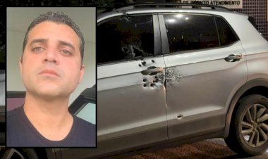 Delegado é baleado em MT carro fica crivado com os tiros