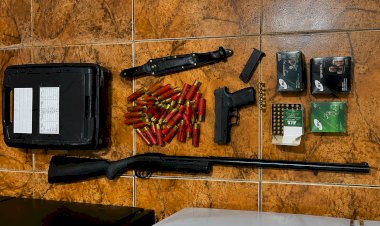HOMEM É PRESO EM FLAGRANTE POR POSSE ILEGAL DE ARMA, AMEAÇA E VIOLÊNCIA PSICOLÓGICA CONTRA MULHER EM CANARANA