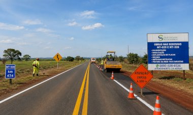 OBRAS NAS RODOVIAS MT-020 E MT-326 EXIGEM ATENÇÃO REDOBRADA DOS MOTORISTAS NESTE SÁBADO