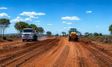 Obras da MT-326 seguem a todo vapor entre o Posto Tigrão e Nova Nazaré