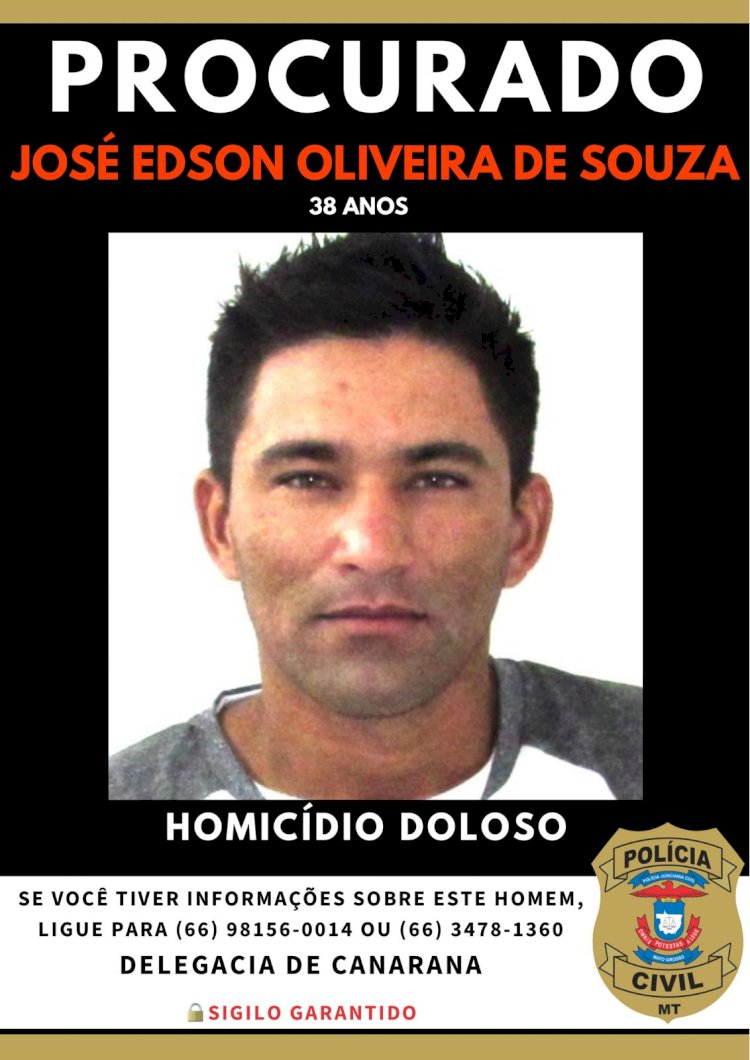 Polícia Civil procura suspeito de homicídio em Canarana