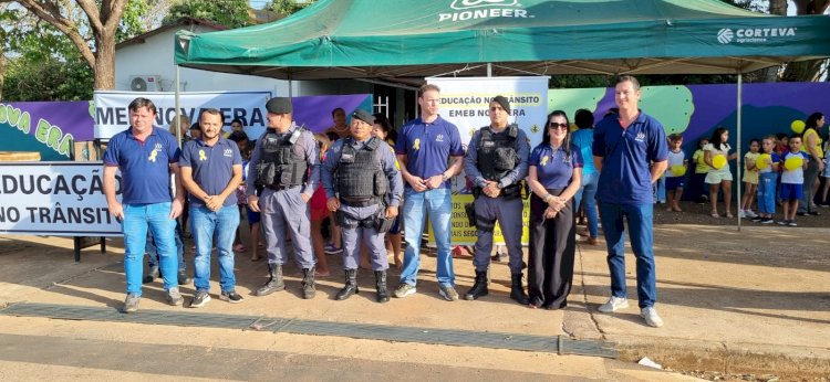 Educação no Trânsito: EMEB Nova Era mobiliza comunidade em Canarana