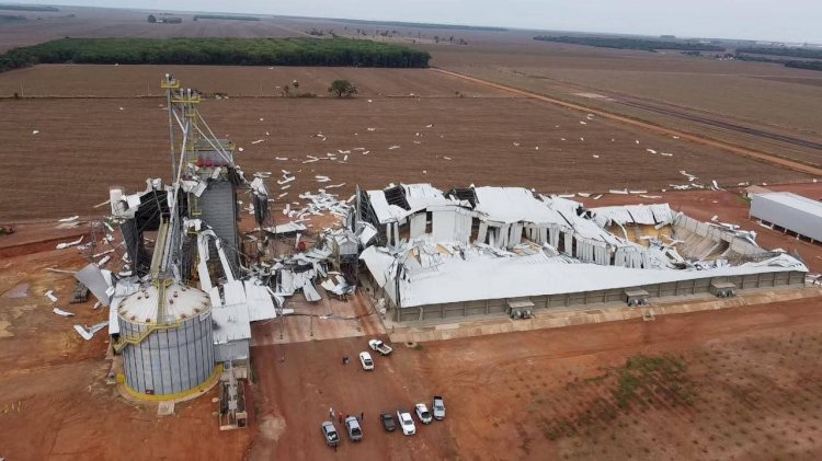Vendaval causa destruição em vários pontos de Querência