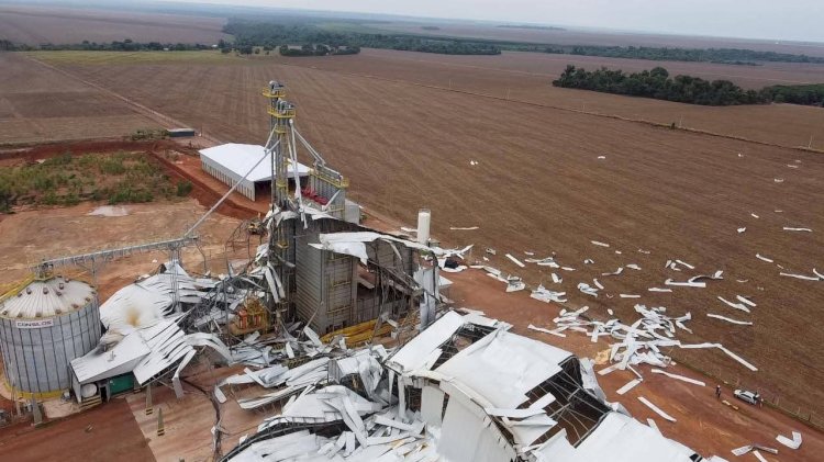 Vendaval causa destruição em vários pontos de Querência