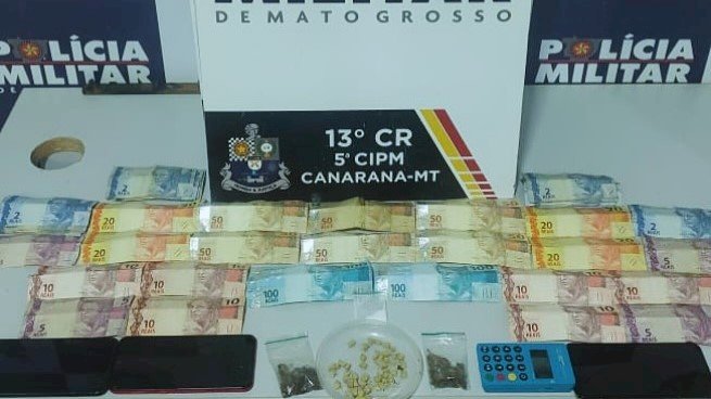 POLÍCIA MILITAR PRENDE HOMEM POR TRÁFICO DE DROGAS NO CENTRO EM CANARANA