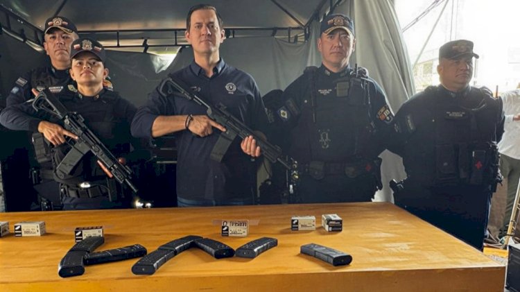 Secretário de Segurança Pública entrega armamentos à 5ª CIPM durante visita a Canarana