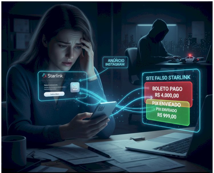 Golpe da Falsa Starlink Faz Vítima em Canarana e Prejuízo Passa de R$ 13 Mil