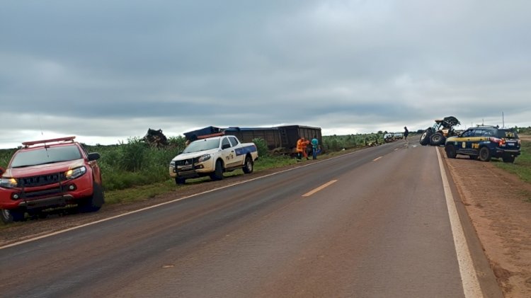 Motorista morre após colisão entre carreta e trator na BR-158 em Canarana