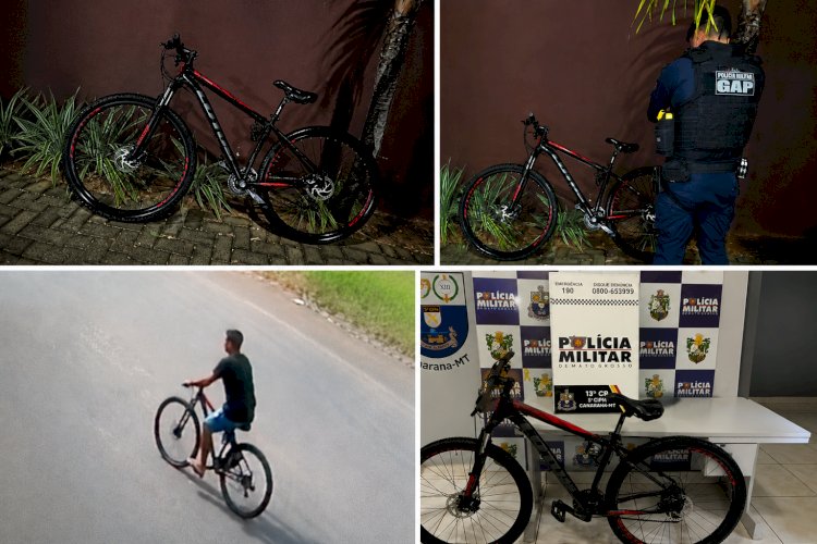 CANARANA | Polícia Militar recupera bicicleta furtada em menos de cinco horas e devolve ao proprietário